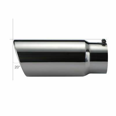 Muffler Tip-Stainless Steel-MT-SC05-SS-Style:Single Wall