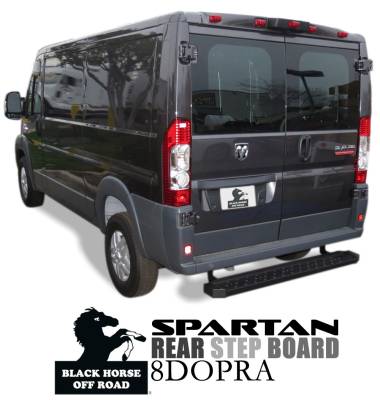 Spartan Rear Step Board-Black-2014-2024 Ram Promaster 1500/2014-2024 Ram Promaster 2500/2014-2024 Ram Promaster 3500|Black Horse Off Road