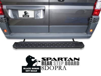 Spartan Rear Step Board-Black-8DOPRA-Material:Steel