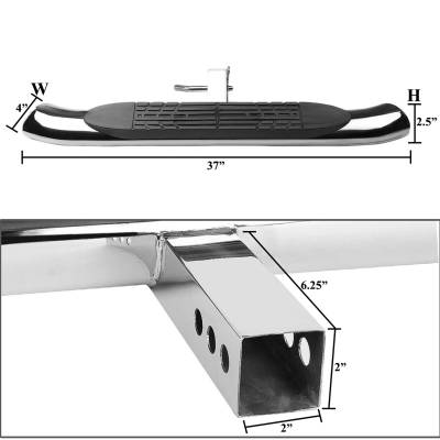 Rear Hitch Step-Stainless Steel-HS36OVSS-Material:Stainless Steel