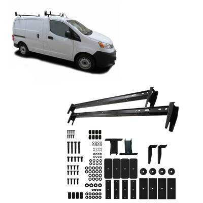 Black Horse Off Road Ladder Rack Black Universal Two Bars Fit Most Work Vans Without Rain Gutters 600 lbs Weight Capacity fit 2014-21 City Express|2012-24 NV200|2015-22 Promaster City|2010-24 Transit Connect |Black Horse Off Road