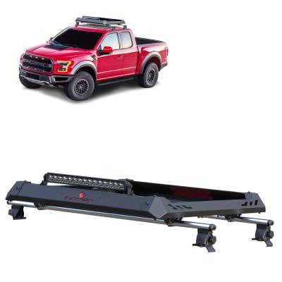TRAVELER Roof Ladder Rack-Silver-Toyota Tacoma/Chevrolet Colorado/Ford Ranger/Nissan Frontier/Jeep Gladiator|Black Horse Off Road