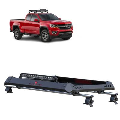 TRAVELER Roof Ladder Rack-Silver-2016-2022 Chevrolet Colorado/2018-2021 Nissan Frontier/2019-2023 Ford Ranger|Black Horse Off Road
