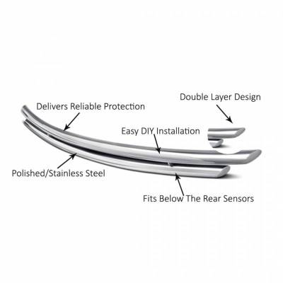 Rear Bumper Guard-Stainless Steel-8D93947SS-DL-Dimension:63x13x8 Inches