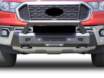 ARMOUR III Light Duty Front Bumper-Textured Black-2019-2023 Ford Ranger|Black Horse Off Road