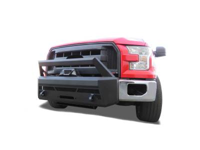 Armour III Heavy Duty Front Winch Bumper-Textured Black-AR3LHD40NL-Material:Steel
