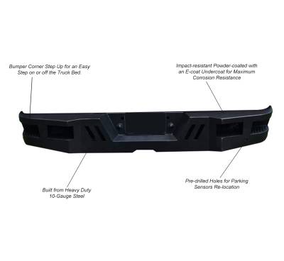 Armour Super Heavy Duty Rear Bumper-Matte Black-ARB-SI25-11-Includes step-by -step instructions and hardware.