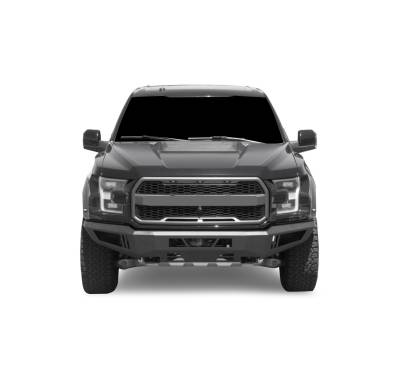 Armour Heavy Duty Front Bumper-Matte Black-AFB-F1RA-17-Style:Armour I Front Bumper