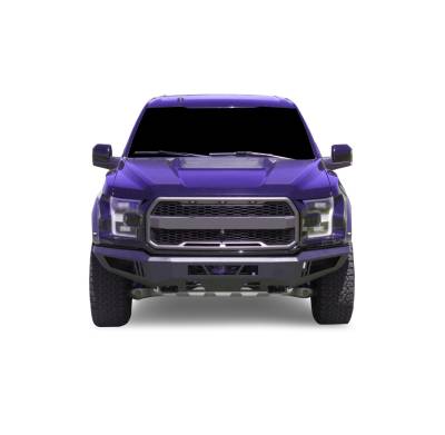 Armour Heavy Duty Front Bumper-Matte Black-AFB-F1RA-17-Material:Steel