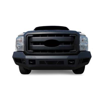 Armour Heavy Duty Front Bumper-Matte Black-AFB-F211-Material:Steel