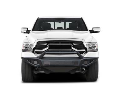 Armour II Heavy Duty Front Bumper-Matte Black-AFB-RA16-Material:Steel