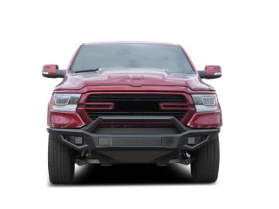 Armour II Heavy Duty Front Bumper-Matte Black-AFB-RA18-Material:Steel