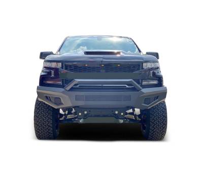 Armour II Heavy Duty Front Bumper-Matte Black-AFB-SI19-Style:Armour II Front Bumper