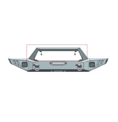 Armour Heavy Duty Front Bumper-Matte Black-AFB-WR19-Dimension:73x26x11 Inches