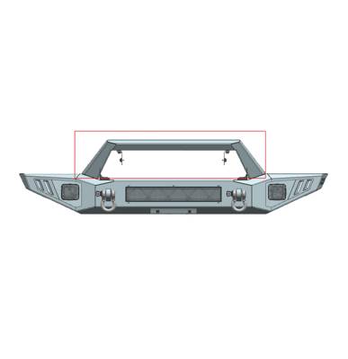 Armour Heavy Duty Front Bumper-Matte Black-AFB-WR20-Style:Armour I Front Bumper