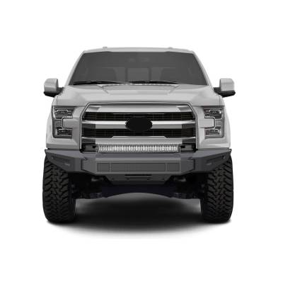 Armour II Heavy Duty Modular Front Bumper Kit-Matte Black-AFB-F116-K2-Part Information:Full Set (Bumper, Bull Nose, & Skid Plate) & Includes 1 30in Double Row LED Light Bar