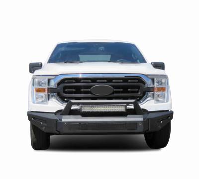 Armour II Heavy Duty Modular Front Bumper Kit-Matte Black-AFB-F121-K1-Part Information:Full Set (Bumper, Bull Nose, & Skid Plate) & Includes 1 20in Double Row LED Light Bar