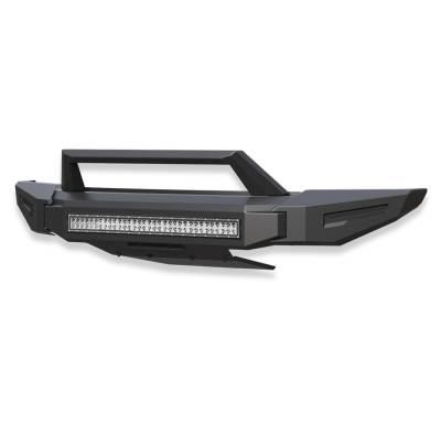 Armour II Heavy Duty Modular Front Bumper Kit-Matte Black-AFB-F121-K2-Part Information:Full Set (Bumper, Bull Nose, & Skid Plate) & Includes 1 30in Double Row LED Light Bar