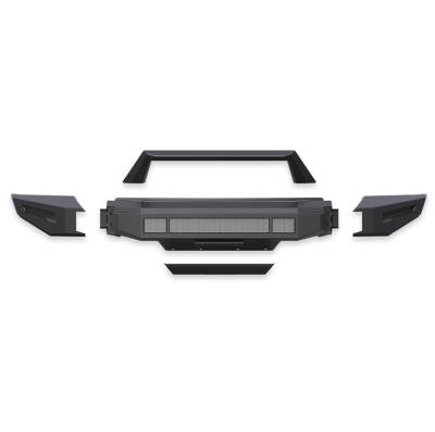 Armour II Heavy Duty Modular Front Bumper-Matte Black-AFB-SI17-Pieces:3