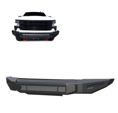 ARMOUR II Heavy Duty Modular Front Bumper-Bumper Only-Matte Black-2022-2024 Chevrolet Silverado 1500|Black Horse Off Road