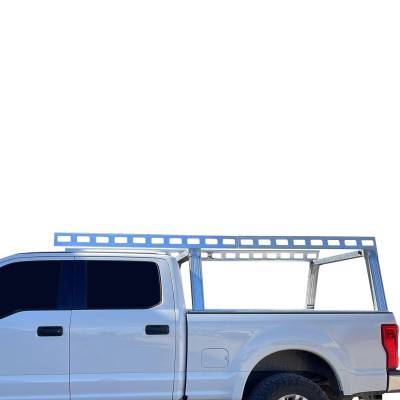 Base K2 Over Cab Rack-Silver-All 3/4-ton trucks with 6.4ft to 6.7ft bed length|Black Horse Off Road
