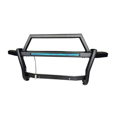 Black Horse Off Road - RAMBLER Grille Guard With 30" LED Bar Single Row-Black-2021-2023 Ford Bronco|Black Horse Off Road - Image 3