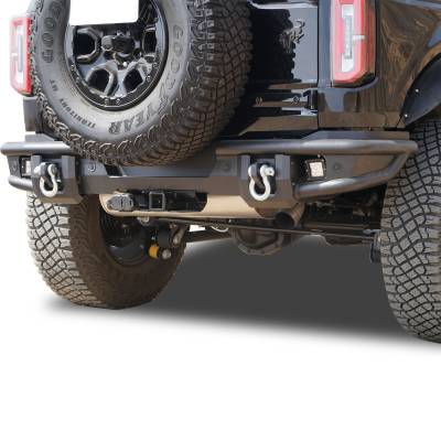 Black Horse Off Road - ARMOUR Tubular Heavy Duty Front Bumper With set of 2" 20W flood work light-Matte Black-2021-2024 Ford Bronco|Black Horse Off Road - Image 2