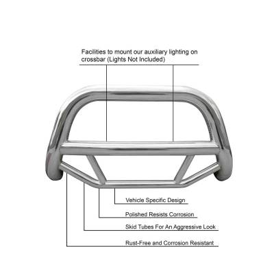 Black Horse Off Road - MAX Bull Bar-Stainless Steel-2005-2015 Toyota Tacoma|Black Horse Off Road - Image 3