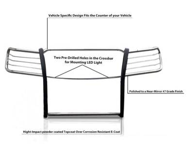 Black Horse Off Road - Grille Guard-Stainless Steel-Avalanche/Suburban 1500/Tahoe|Black Horse Off Road - Image 6