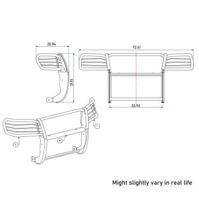 Black Horse Off Road - Grille Guard-Stainless Steel-2005-2015 Toyota Tacoma|Black Horse Off Road - Image 3