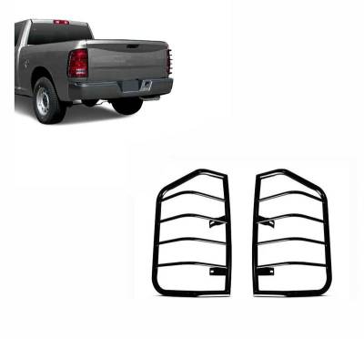 Tail Light Guards-Black-2009-2010 Dodge Ram 1500/2011-2018 Ram 1500/2019-2024 Ram 1500 Classic/2010-2010 Dodge Ram 2500/2011-2024 Ram 2500/2010-2010 Dodge Ram 3500/2011-2024 Ram 3500|Black Horse Off Road