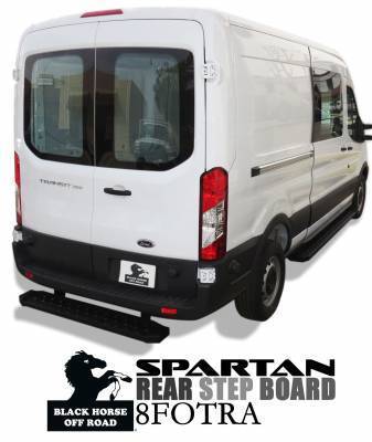 Black Horse Off Road - SPARTAN Rear Step Board-Black-2015-2025 Ford Transit-150/2015-2025 Ford Transit-250/2015-2025 Ford Transit-350|Black Horse Off Road - Image 2