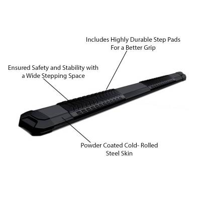 Black Horse Off Road - CUTLASS Running Boards-Black-1999-2016 Ford F-250 Super Duty SuperCrew/1999-2016 Ford F-350 Super Duty SuperCrew/1999-2016 Ford F-450 Super Duty SuperCrew/1999-2016 Ford F-550 Super Duty SuperCrew|Black Horse Off Road - Image 10