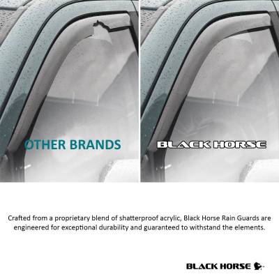 Black Horse Off Road - Black Horse Off Road [BHOR] |In Channel Rain Guard/Wind Deflectors|2015-2020 Cadillac Escalade /2015-2020 Chevrolet Tahoe /2015-2020 GMC Yukon |Smoke,4Pcs|#140431-IN - Image 4