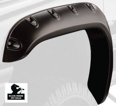 FENDER FLARES RIVETED Style-Black-2012-2015 Toyota Tacoma|Black Horse Off Road