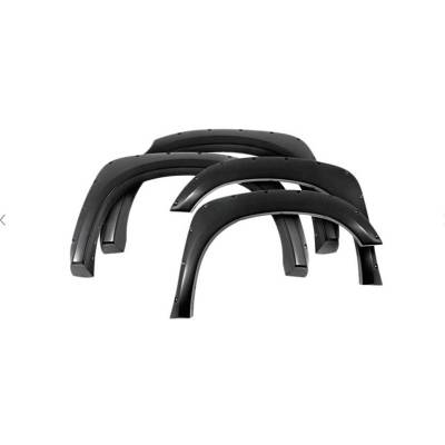 FENDER FLARES RIVETED Style-Black-Cadillac Escalade/Cadillac Escalade ESV/Chevrolet Suburban/Chevrolet Tahoe/GMC Yukon/GMC Yukon XL|Black Horse Off Road