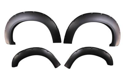 FENDER FLARES RIVETED Style-Black-2011-2016 Ford F-250 Super Duty/2011-2016 Ford F-350 Super Duty|Black Horse Off Road