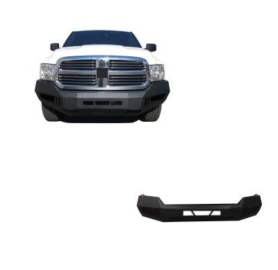 ARMOUR Heavy Duty Front Bumper-Matte Black-2019-2024 Ram 1500 Classic/2013-2018 Ram 1500|Black Horse Off Road