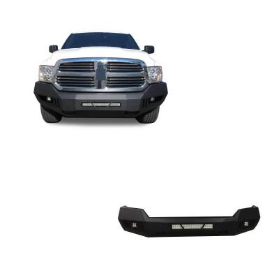 ARMOUR Heavy Duty Front Bumper Kit-Matte Black-2019-2024 Ram 1500 Classic/2013-2018 Ram 1500|Black Horse Off Road