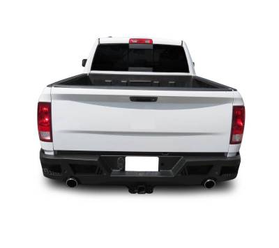 Black Horse Off Road - ARMOUR Heavy Duty Rear Bumper-Matte Black-2009-2018 Ram 1500/2010-2024 Ram 2500-3500/2019-2024 Ram 1500 Classic|Black Horse Off Road - Image 2