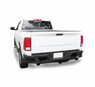 Black Horse Off Road - ARMOUR Heavy Duty Rear Bumper-Matte Black-2009-2018 Ram 1500/2010-2024 Ram 2500-3500/2019-2024 Ram 1500 Classic|Black Horse Off Road - Image 3