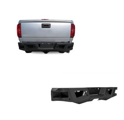 ARMOUR Heavy Duty Rear Bumper-Matte Black-2015-2022 Chevrolet Colorado/2015-2022 GMC Canyon|Black Horse Off Road