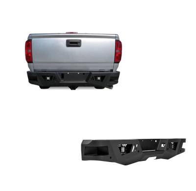 ARMOUR Heavy Duty Rear Bumper Kit-Matte Black-2015-2022 Chevrolet Colorado/2015-2022 GMC Canyon|Black Horse Off Road