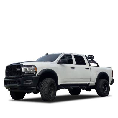 IMPACT Heavy Duty Drop Side Steps-Black-2009-2010 Dodge Ram 1500 Crew Cab/2011-2018 Ram 1500 Crew Cab/2019-2022 Ram 1500 Classic Crew Cab/2010 Dodge Ram 2500|3500 Crew Cab/2011-2023 Ram 2500|3500 Crew Cab|Black Horse Off Road