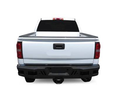 Black Horse Off Road - ARMOUR Super Heavy Duty Rear Bumper-Matte Black-2011-2019 GMC Sierra 2500 HD/2011-2019 GMC Sierra 3500 HD/2011-2019 Chevrolet Silverado 2500 HD/2011-2019 Chevrolet Silverado 3500 HD|Black Horse Off Road - Image 4