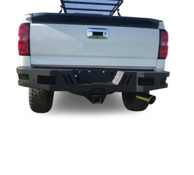 Black Horse Off Road - ARMOUR Super Heavy Duty Rear Bumper-Matte Black-2011-2019 GMC Sierra 2500 HD/2011-2019 GMC Sierra 3500 HD/2011-2019 Chevrolet Silverado 2500 HD/2011-2019 Chevrolet Silverado 3500 HD|Black Horse Off Road - Image 5