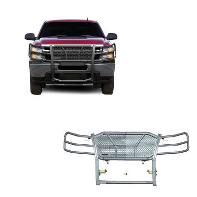 RUGGED HD Grille Guard-Black-2007-2013 Chevrolet Silverado 1500|Black Horse Off Road