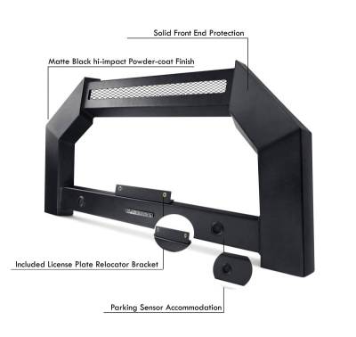 Black Horse Off Road - ARMOUR Bull Bar-Matte Black-2018-2024 Jeep Wrangler/2020-2024 Jeep Gladiator|Black Horse Off Road - Image 6