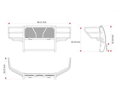 Black Horse Off Road - RUGGED HD Grille Guard-Black-F-250/F-350/F-450/F-550 SD|Black Horse Off Road - Image 5