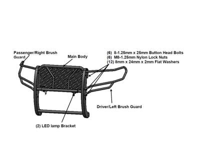 Black Horse Off Road - RUGGED HD Grille Guard-Black-2019-2025 Ram 1500|Black Horse Off Road - Image 32